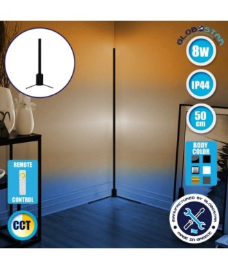 Μοντέρνο Minimal Επιτραπέζιο Μαύρο Φωτιστικό 50cm LED 8 Watt με Ασύρματο Χειριστήριο Αφής 2.4G RF & Dimmer CCT - Ψυχρό - Ημέρας - Θερμό GloboStar ALIEN Design GLOBO-50-10